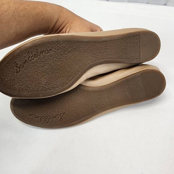 Sam Edelman Womens Fritz Ballet Flats Size 9.5M Beige Leather Slip on Shoes - Picture 9 of 10